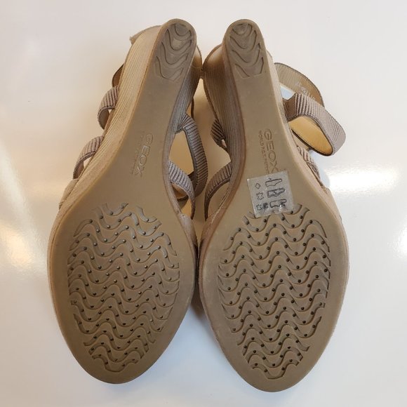 Geox Respira platform wedge sandal tan 37 - Picture 7 of 7